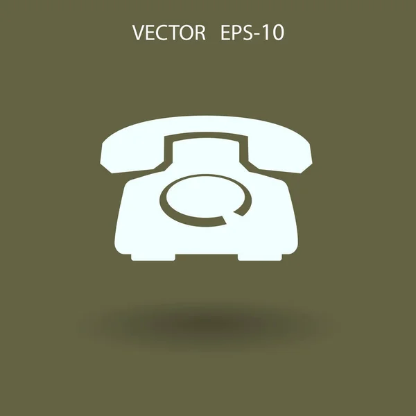 Icono plano de un teléfono. ilustración vectorial — Vector de stock