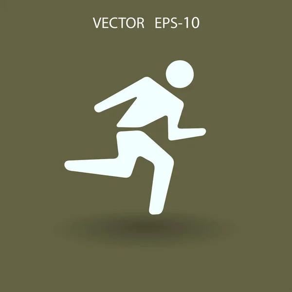 Lapos ikon futó ember. vektoros illusztráció — Stock Vector