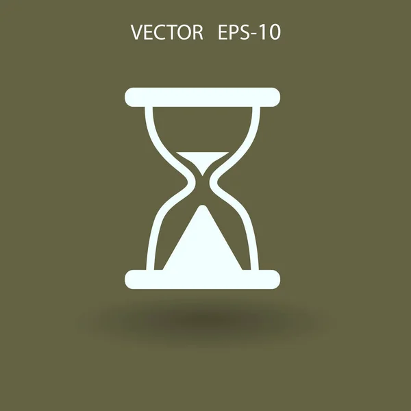 Platt ikon timglas. vektor illustration — Stock vektor