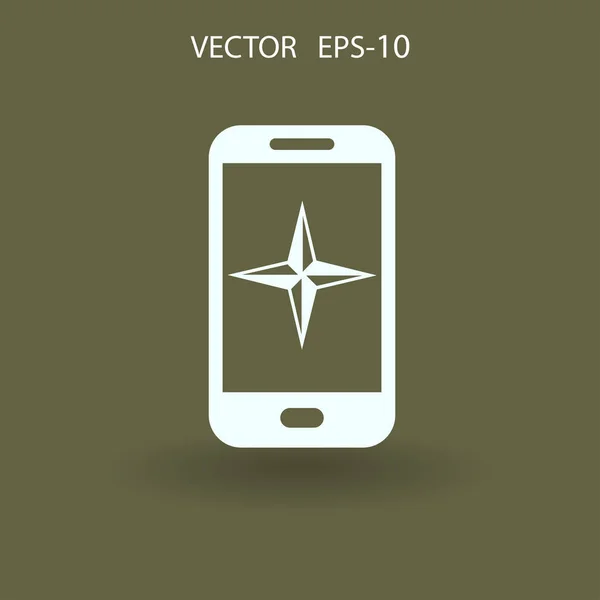 Icona piatta dello smartphone. illustrazione vettoriale — Vettoriale Stock