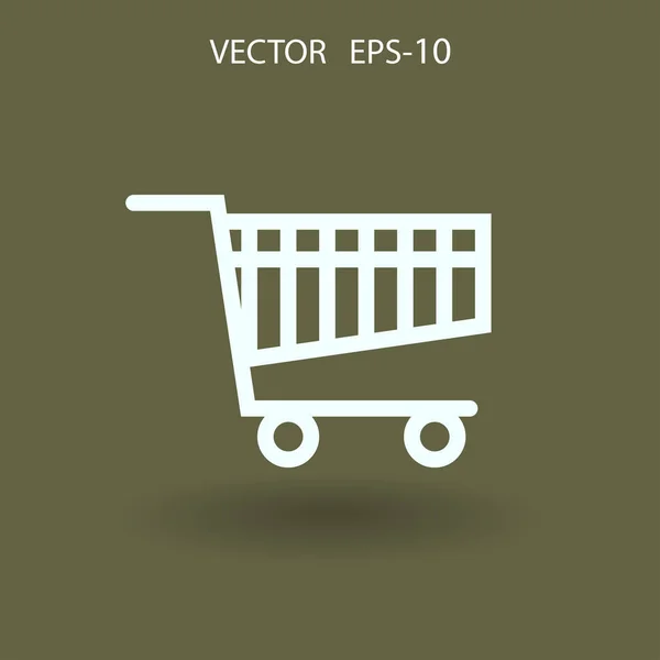 Flat icon of shopping chart. vector illustration — Stock Vector
