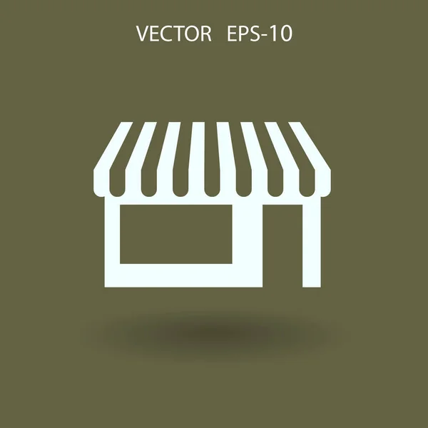 Піктограма плоского магазину, векторна ілюстрація — стоковий вектор