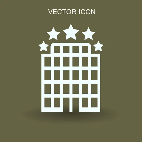 Ikone des Hotels Vektor Illustration — Stockvektor