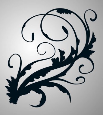 Vintage dekor öğesi. Vektör hasır satırları. Çiçek kaligrafi zarif süsleme