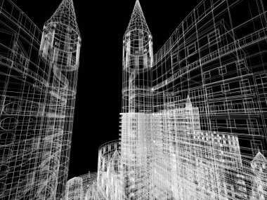 Mimari arka plan illüstrasyon