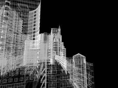 Mimari arka plan illüstrasyon