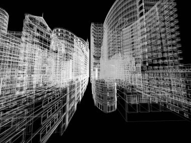 Mimari arka plan illüstrasyon