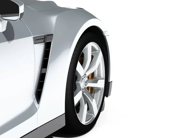 3D renderowania bezmarkowych samochodem część ilustracji — Zdjęcie stockowe