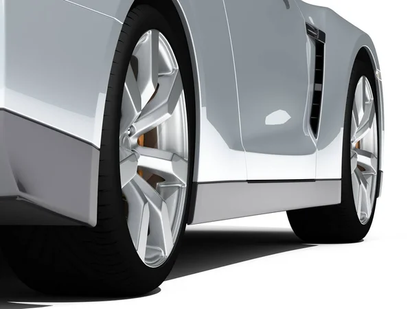 3D render brandless araba parçası illüstrasyon - Stok İmaj