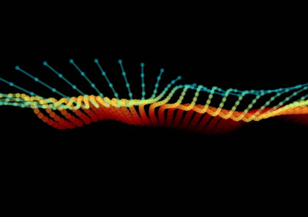 Tecnologia astratta e background ingegneristico con elementi organici originali. Illustrazione vettoriale — Vettoriale Stock