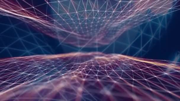 神経叢抽象的な技術とエンジニア リングの背景にオリジナルの有機モーション — ストック動画
