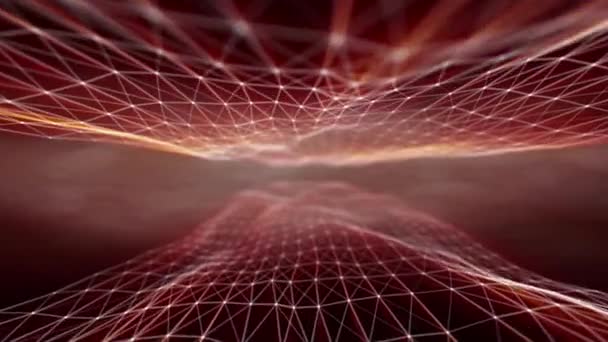 Plexus abstracte technologie en engineering achtergrond met originele biologische beweging — Stockvideo