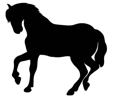 At iyi vektör siluet - beyaz siyah yetiştirme. EPS 10 vektör çizim