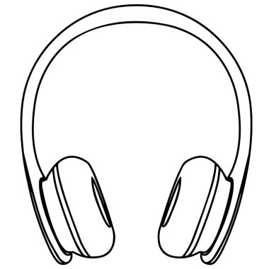 Kulaklık simgesi satırı devre. EPS 10 vektör çizim