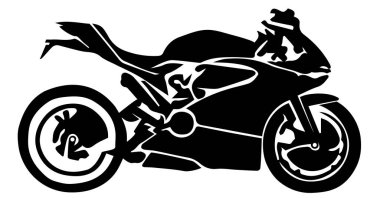 Superbike motosiklet kask ile spor. EPS 10 vektör çizim