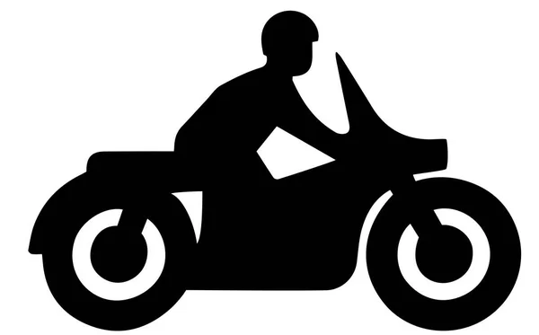 Motorcycle racer. Celebration, winner. Abstract geometric silhouette. Eps 10 vector illustration — Stock Vector