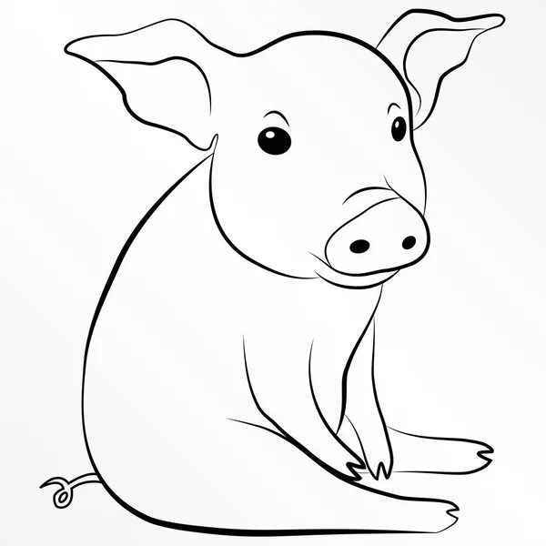 Porco, Leitão, Porco, Suíno, Porco. Eps 10 ilustração vetorial — Vetor de Stock