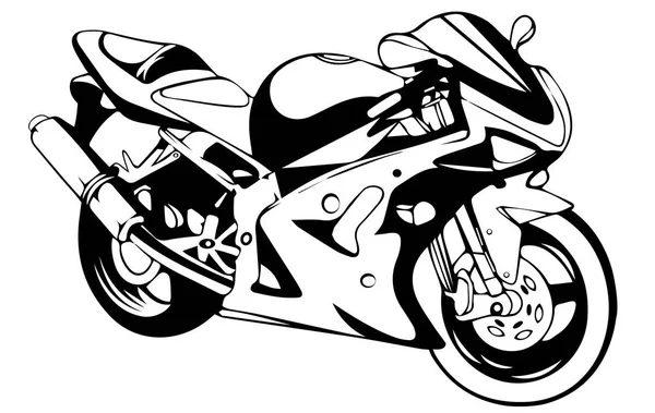 Sport superbike motorcycle with helmet. Eps 10 vector illustration — Stock Vector