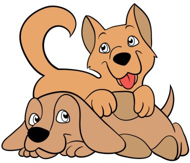 Kira kontratı vektör ile mutlu köpek yavrusu. EPS 10 vektör çizim