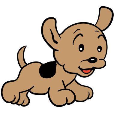 Kira kontratı vektör ile mutlu köpek yavrusu. EPS 10 vektör çizim