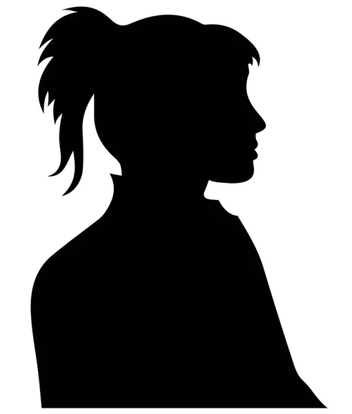 Women heads silhouettes. Eps 10 vector illustration — Stock Vector