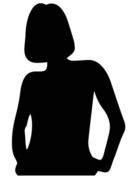 Mujeres cabezas siluetas. Eps 10 ilustración vectorial — Vector de stock