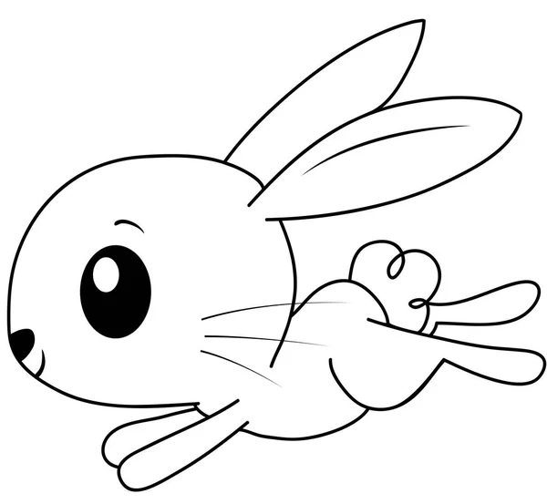 Caractère de lapin de bande dessinée sur un fond blanc. Illustration vectorielle Eps 10 — Image vectorielle