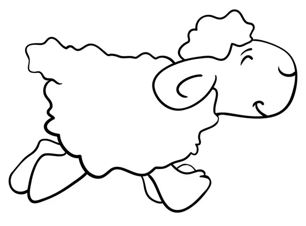 Desenhos animados ovelhas engraçadas posando isolado no fundo branco. Eps 10 ilustração vetorial —  Vetores de Stock