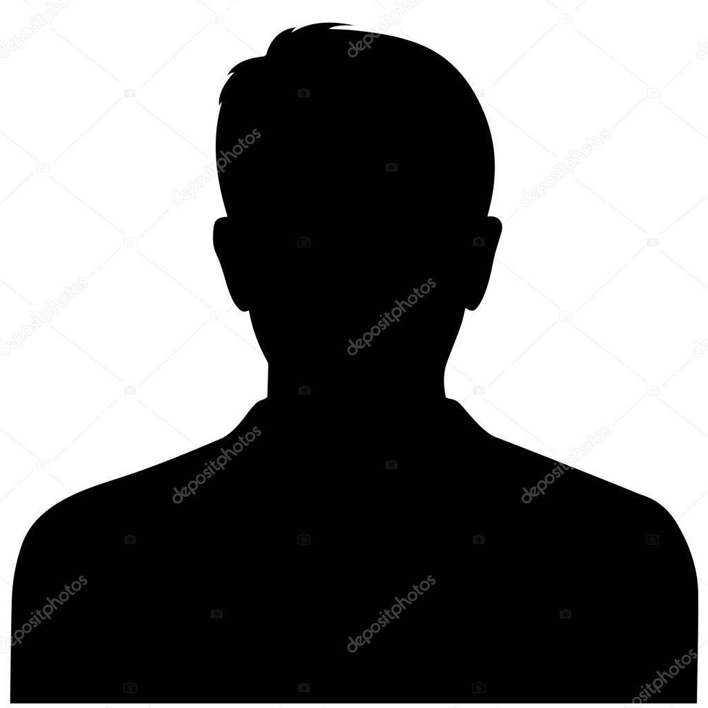 Unknown male person illustration . Eps 10 vector illustration