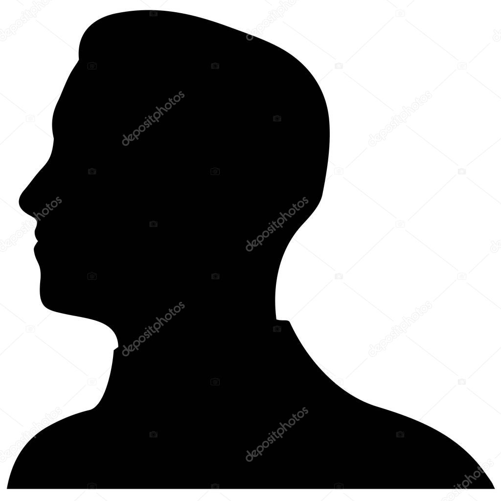 Unknown male person illustration . Eps 10 vector illustration