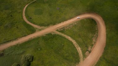 Yukarıdan yarış görünümü.