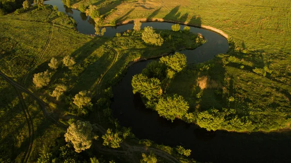 Hermoso paisaje con un dron — Foto de Stock