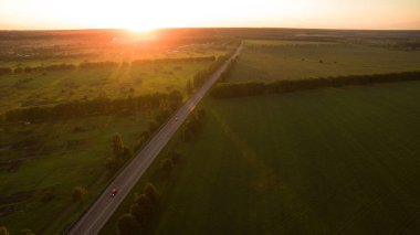 Araç güzel günbatımı atış