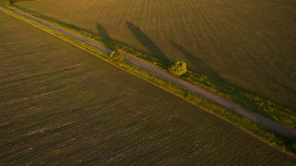 Schöner Sonnenuntergang aus der Drohne — Stockfoto