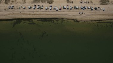 Güzel plaj manzarası yukarıdan