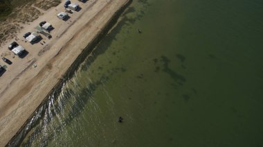 Güzel plaj manzarası yukarıdan