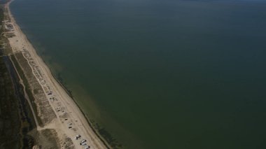 Güzel plaj manzarası yukarıdan