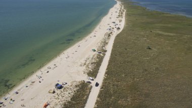 Güzel plaj manzarası yukarıdan