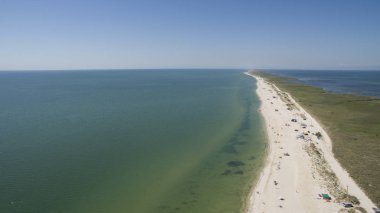 Güzel plaj manzarası yukarıdan