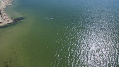 Güzel plaj manzarası yukarıdan