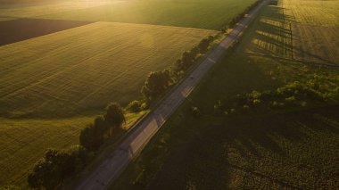 Gün batımında farklı alanları