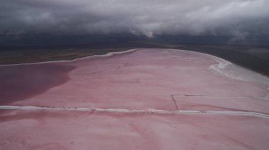 Pembe gölün hava fotoğrafçılığı