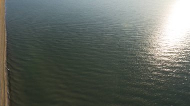 Deniz günbatımı hava fotoğrafçılığı