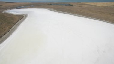 Beyaz gölün hava fotoğrafçılığı