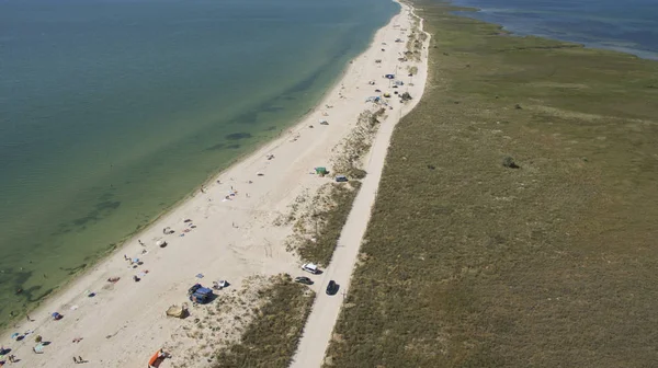 Güzel plaj manzarası yukarıdan