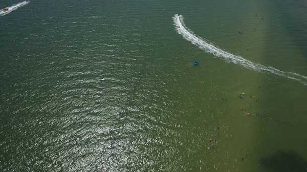 Boat in the sea view from above — Stock Photo, Image