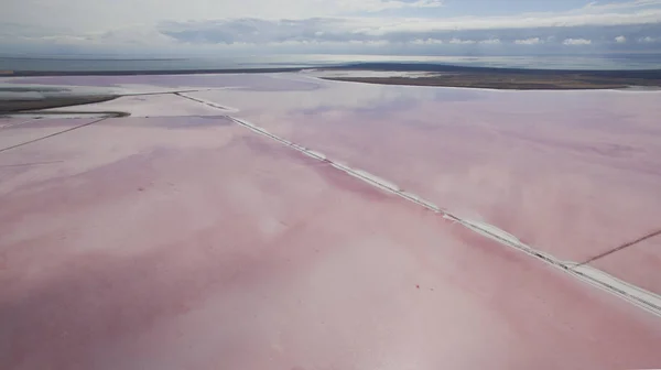 Pembe gölün hava fotoğrafçılığı