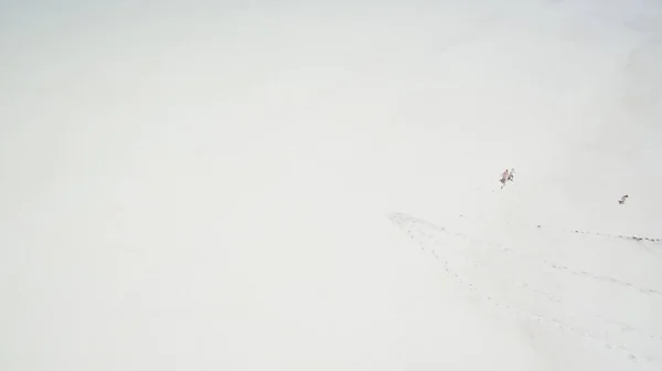 Beyaz gölün hava fotoğrafçılığı