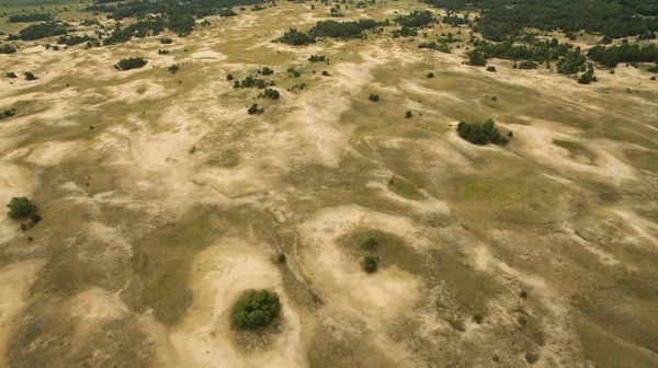 Beautiful landscape of sandy desert aerial photography