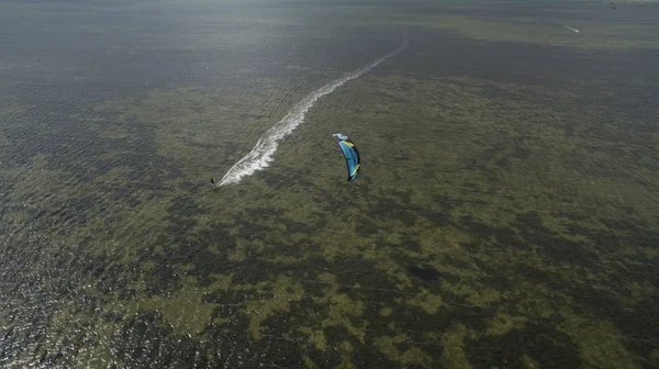 カイトの大きな海で孤独です — ストック写真